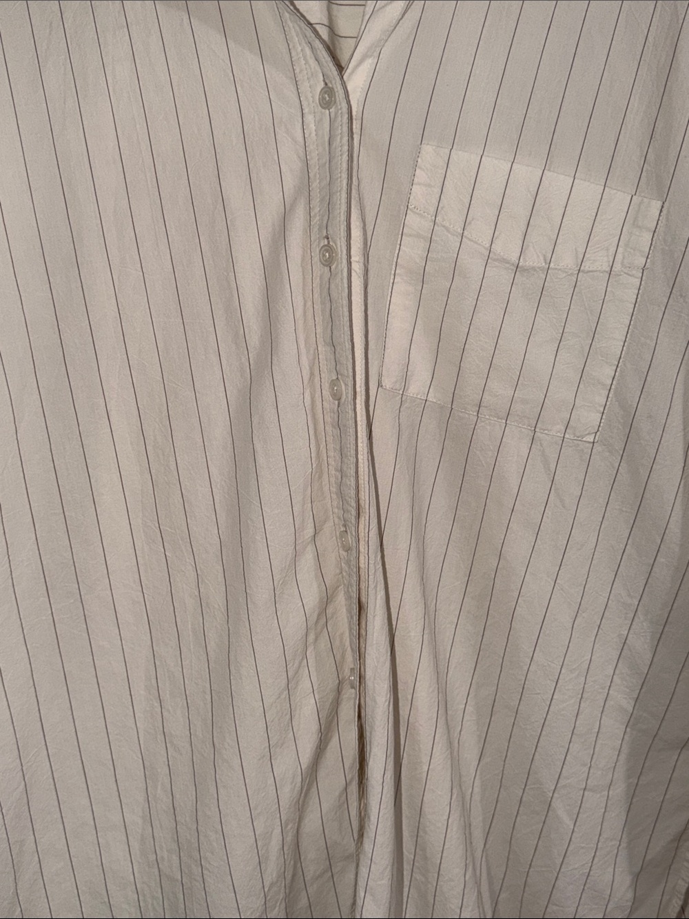 Madewell The Signature Poplin Oversized Shirt in Stripe size medium - Picture 11 of 12